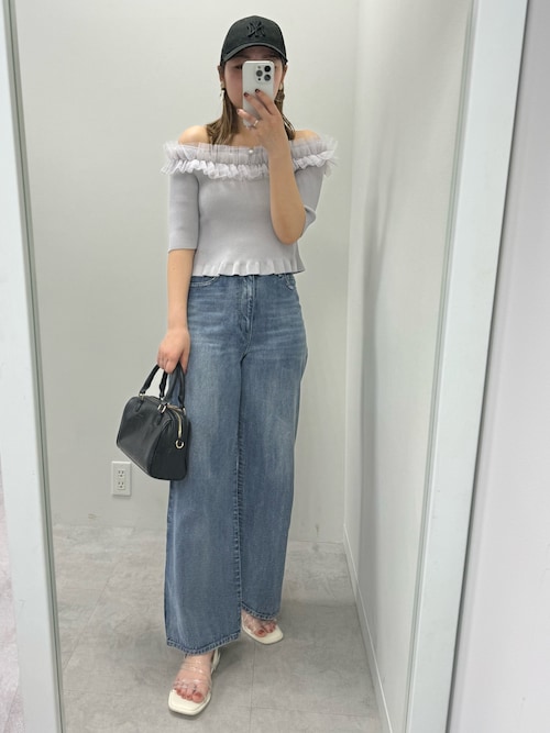 セール】2wayフリルリブテレコトップス（ニット/セーター）｜one after