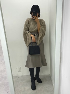 ホソヤヤスコさん（レディース・161cm）の秋コーディネート