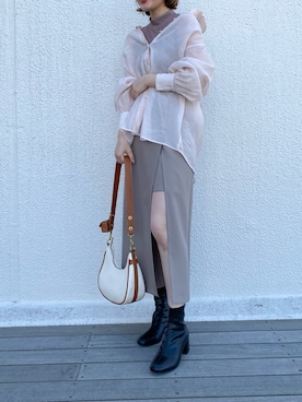 ホソヤヤスコさん(レディース・161cm)の冬コーディネート