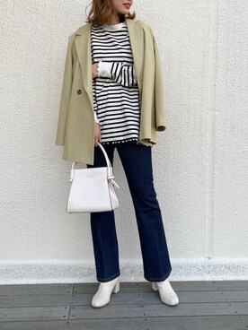 ホソヤヤスコさん（レディース・161cm）の冬コーディネート