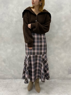ホソヤヤスコさん（レディース・161cm）の冬コーディネート