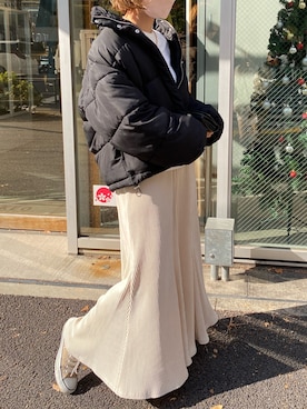 「UNIQLO（ユニクロ）のアイテム（スウェット）」を使った、ホソヤヤスコさん（レディース・161cm）の冬コーディネート