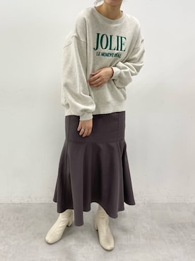 ホソヤヤスコさん（レディース・161cm）の冬コーディネート