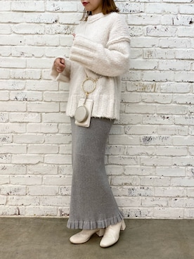 ホソヤヤスコさん（レディース・161cm）の冬コーディネート