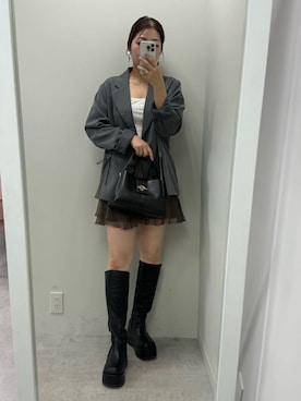 ホソヤヤスコさん（レディース・161cm）の秋コーディネート