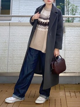 「Lee（リー）のアイテム（セットアップ）」を使った、Kay-teeeさん（レディース・150cm）の秋コーディネート
