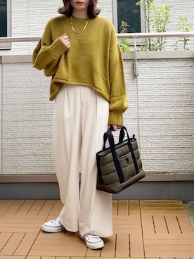 「ENsMOL.（エンスモール）のアイテム」を使った、Kay-teeeさん（レディース・150cm）の秋コーディネート