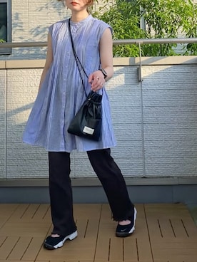 「w closet（ダブルクローゼット）のアイテム（その他パンツ）」を使った、Kay-teeeさん（レディース・150cm）の夏コーディネート