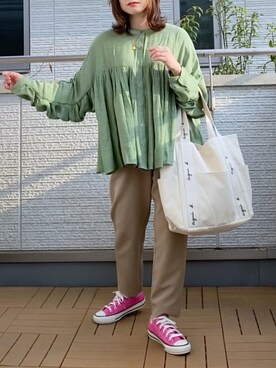 「ENsMOL.（エンスモール）のアイテム」を使った、Kay-teeeさん（レディース・150cm）の春コーディネート