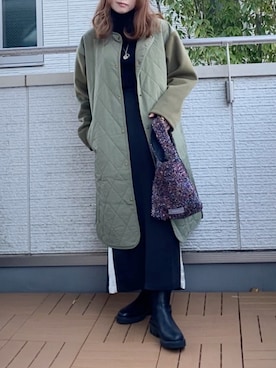「タートルネック」｜「アイテム（エコバッグ/サブバッグ）」を使った、Kay-teeeさん（レディース・150cm）の冬コーディネート