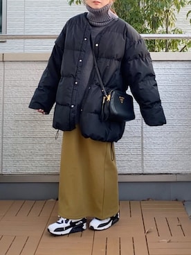 「Chillfar（チルファー）のアイテム（ジャケット/アウター）」を使った、Kay-teeeさん（レディース・150cm）の冬コーディネート