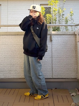 「アイテム（キャップ）」を使った、Kay-teeeさん（レディース・150cm）の冬コーディネート