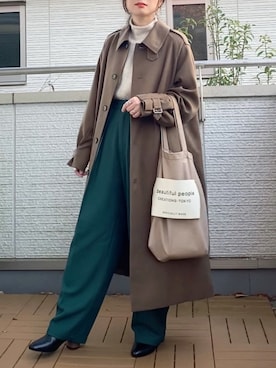 「MACKINTOSH PHILOSOPHY（ﾏｯｷﾝﾄｯｼｭ ﾌｨﾛｿﾌｨｰ）のアイテム（その他アウター）」を使った、Kay-teeeさん（レディース・150cm）の冬コーディネート
