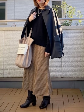 「MACKINTOSH PHILOSOPHY（ﾏｯｷﾝﾄｯｼｭ ﾌｨﾛｿﾌｨｰ）のアイテム（ブルゾン）」を使った、Kay-teeeさん（レディース・150cm）の冬コーディネート