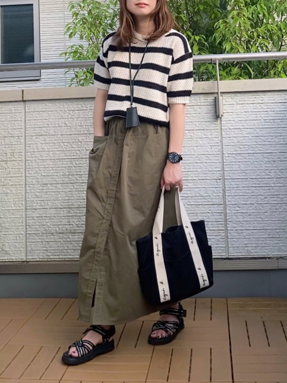 サマーニット✿テラコッタ グリッター ボーダー トップス  373 TERRACOTTA STRIPE TOPS        