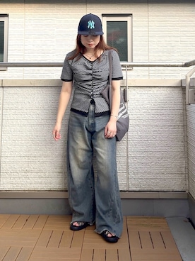 「Re:EDIT（リエディ）のアイテム」を使った、Kay-teeeさん（レディース・150cm）の夏コーディネート