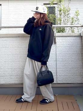 「アイテム（キャップ）」を使った、Kay-teeeさん（レディース・150cm）の秋コーディネート