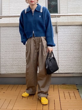 「Aeta（アエタ）のアイテム（ショルダーバッグ）」を使った、Kay-teeeさん（レディース・150cm）の秋コーディネート