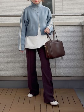 「select MOCA by son（セレクトモカバイソン）のアイテム（トップス）」を使った、Kay-teeeさん（レディース・150cm）の冬コーディネート
