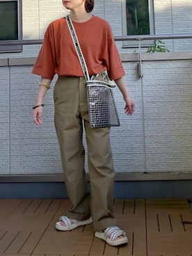 「THE SHINZONE（ザ　シンゾーン）のハイウエストチノパンツ（チノパンツ）」を使った、Kay-teeeさん（レディース・150cm）の夏コーディネート