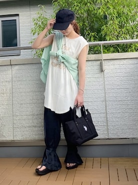 「fukuu（フクウ）のアイテム」を使った、Kay-teeeさん（レディース・150cm）の夏コーディネート