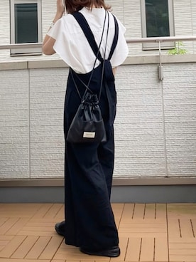 「SUGAR BISKET（シュガービスケット）のアイテム（サロペット/オーバーオール）」を使った、Kay-teeeさん（レディース・150cm）の夏コーディネート