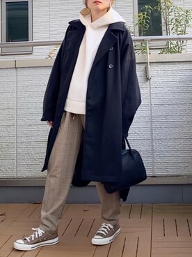 「spoon store（スプーンストア）のアイテム（その他アウター）」を使った、Kay-teeeさん（レディース・150cm）の秋コーディネート