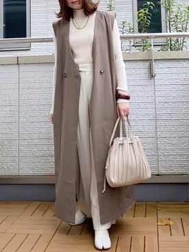 「La-gemme」｜「アイテム（その他アウター）」を使った、Kay-teeeさん（レディース・150cm）の秋コーディネート