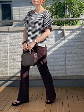 「SHIPS（シップス）の淡水パールマンテルネックレス 40cm（ネックレス）」を使った、Kay-teeeさん（レディース・150cm）の夏コーディネート