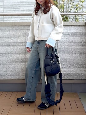 「アイテム（デニムパンツ）」を使った、Kay-teeeさん（レディース・150cm）の秋コーディネート