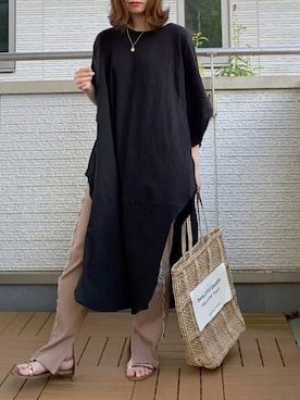 「Sheson（シーズン）のアイテム（ワンピース/ドレス）」を使った、Kay-teeeさん（レディース・150cm）の夏コーディネート