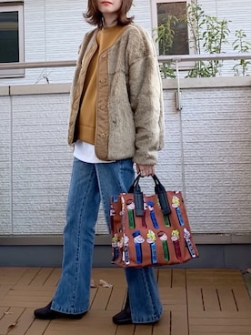 「URBAN RESEARCH Sonny Label（アーバンリサーチサニーレーベル）のアイテム（ブルゾン）」を使った、Kay-teeeさん（レディース・150cm）の冬コーディネート