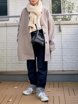 「zucca」｜「アイテム（スウェット）」を使った、Kay-teeeさん（レディース・150cm）の冬コーディネート