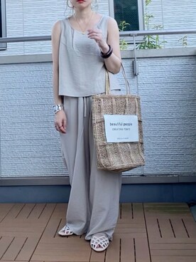 「sakishimatokyo（サキシマトーキョー）のアイテム（その他）」を使った、Kay-teeeさん（レディース・150cm）の夏コーディネート