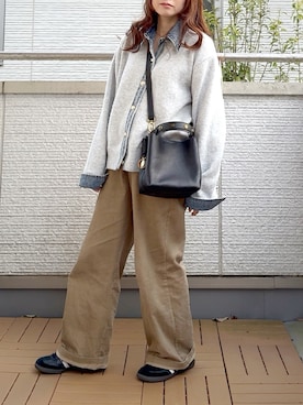 「アイテム（バッグ）」を使った、Kay-teeeさん（レディース・150cm）の冬コーディネート