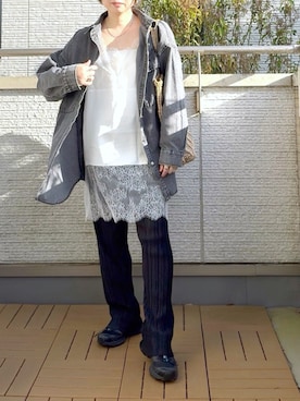 「tiptop（ティップトップ）のアイテム（トップス）」を使った、Kay-teeeさん（レディース・150cm）の春コーディネート