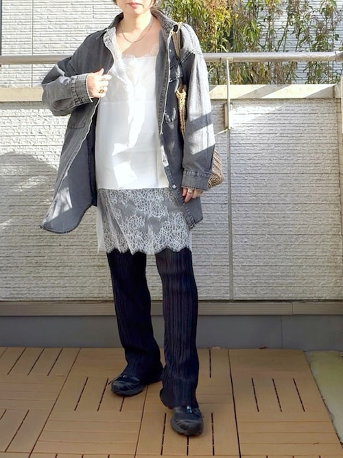 セール】【ZOZO限定アイテム】デニム×チェックBIGシャツジャケット