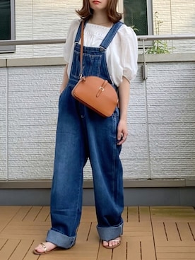 「Sheson（シーズン）のアイテム（オールインワン・サロペット）」を使った、Kay-teeeさん（レディース・150cm）の夏コーディネート