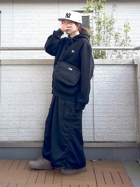 「アイテム（パーカー）」を使った、Kay-teeeさん（レディース・150cm）の冬コーディネート