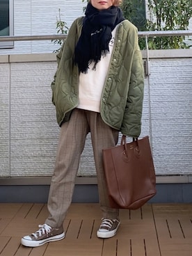 「To b. by agnes b.（トゥービーバイアニエスベー）のアイテム（ファッション雑貨）」を使った、Kay-teeeさん（レディース・150cm）の冬コーディネート