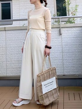 「ENsMOL.（エンスモール）のアイテム」を使った、Kay-teeeさん（レディース・150cm）の夏コーディネート