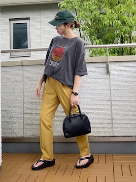 「THE SHINZONE（ザ　シンゾーン）のアイテム（帽子）」を使った、Kay-teeeさん（レディース・150cm）の夏コーディネート