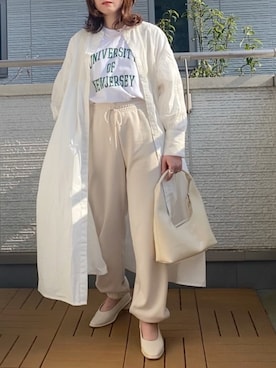 「アイテム（シャツワンピース）」を使った、Kay-teeeさん（レディース・150cm）の春コーディネート