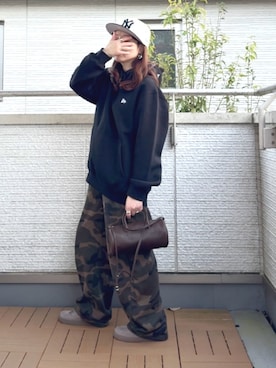 「アイテム（パーカー）」を使った、Kay-teeeさん（レディース・150cm）の冬コーディネート