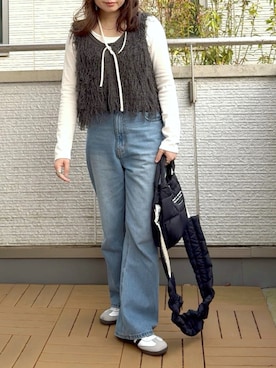 「tiptop（ティップトップ）のアイテム（トップス）」を使った、Kay-teeeさん（レディース・150cm）の春コーディネート