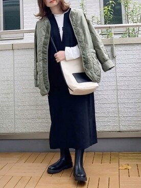 「RODE SKO」｜「アイテム（ミリタリージャケット）」を使った、Kay-teeeさん（レディース・150cm）の秋コーディネート