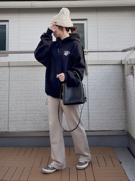 「FOSSIL（フォッシル）のアイテム（ショルダーバッグ）」を使った、Kay-teeeさん（レディース・150cm）の冬コーディネート