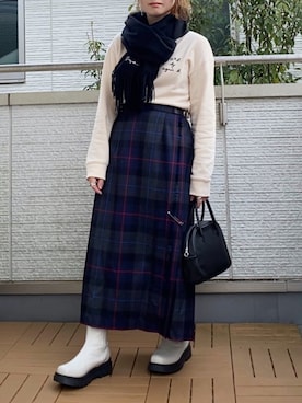 「To b. by agnes b.（トゥービーバイアニエスベー）のアイテム（ファッション雑貨）」を使った、Kay-teeeさん（レディース・150cm）の冬コーディネート