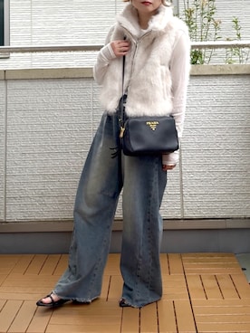 「アイテム（ベスト）」を使った、Kay-teeeさん（レディース・150cm）の秋コーディネート