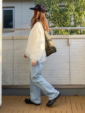 「Lee（リー）のアイテム（デニムパンツ）」を使った、Kay-teeeさん（レディース・150cm）の春コーディネート